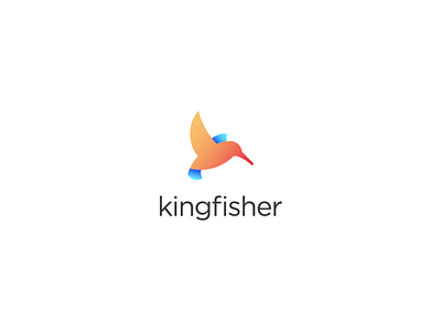 kingfisher - rebranding concept 02 bird gradient grid kingfisher minimal