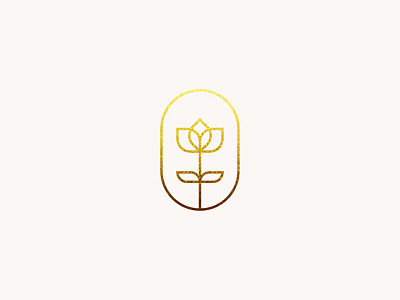 Lotus mark elegant flat flower gradient icon identity lotus luxury minimal texture