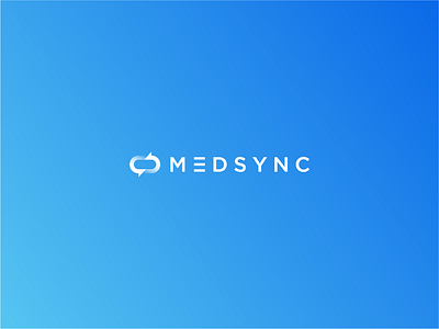 medsync (Pill + Sync) blue branding gradient icon medical minimal pill sync