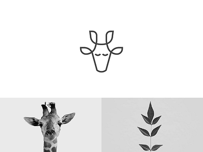 Giraffe Plant aniaml clever flat giraffe leaf line minimal plant stroke yoga