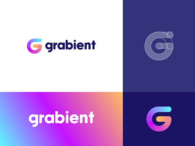 Grabient - Logo Concept abstact g gradient grid identity letter logo minimal modern