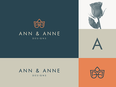 Ann & Anne chic clever elegant fashion flat flower icon luxury mark rose