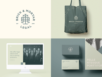 Brick & Mortar Legal identity attorney branding elegant law legal letter logo monogram ui