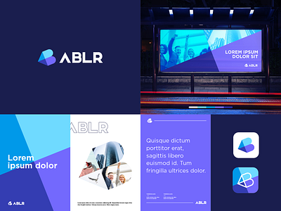 ABLR Identity system a abstract app arrow b branding clever letter logo technology