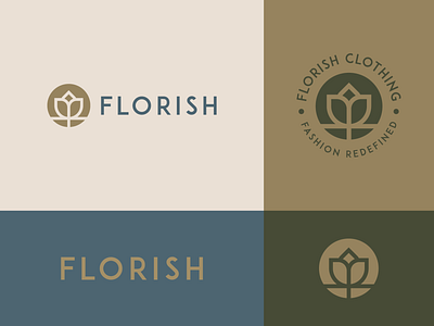 florish branding clothing elegant emblem flower geometry logo luxury negative space women