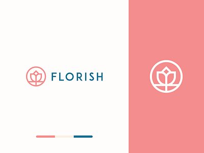 Florish 02 branding clothing elegant emblem flower geometry logo luxury negative space women