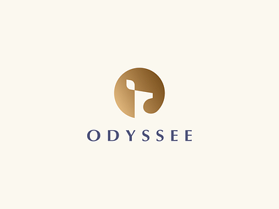 Odyssee animal branding deer elegant geometry logo luxury negative space stag wild