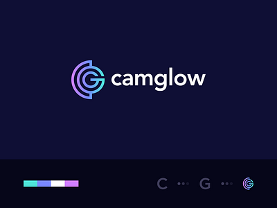 camglow abstract branding c clever g gradient letter logo monogram technology