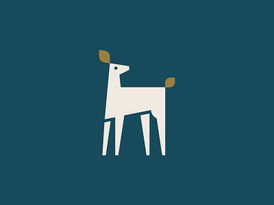 Flatdeer animal branding deer elegant geometry illustraion logo luxury stag wild