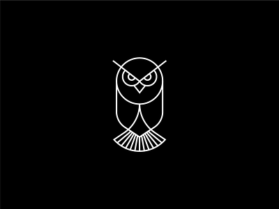 owl animal bird branding elegant geometry line logo luxury owl stroke wild