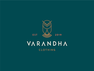 varandha animal bird branding elegant fashion geometry icon logo luxury owl wild