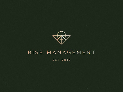 Rise management animal branding elegant geometry landscape line logo luxury mountain stroke sun