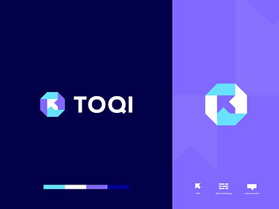 Toqi abstract branding chat clever click communication data flat icon identity logo mark minimal technology