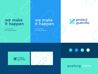 Project guerrilla - Identity system abstract arrow branding clever flat growth icon identity logo mark minimal pattern startup technology