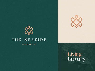 The Seaside resort abstract animal branding clever elegant flat gradient hotel icon identity line logo luxury mark minimal stroke turtle typeface