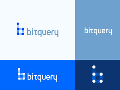 bitquery abstract bit blockchain branding clever data flat icon logo mark minimal modern technology typeface