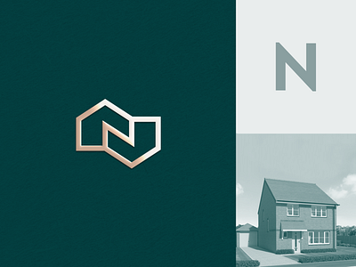 N + Home abstract animal branding clever elegant family flat gradient home house icon letter logo luxury mark minimal monogram n