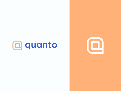 quanto abstract branding clever flat icon identity letter line logo mark minimal monogram q stroke tech technology