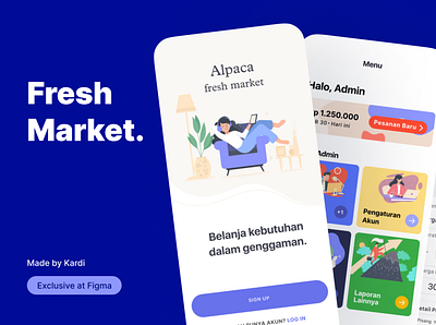 Fresh Market UI Design app branding design ecommerce graphic design landingpage market shop ui vector