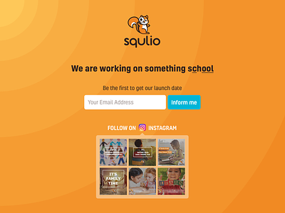 Squlio Launch Page web