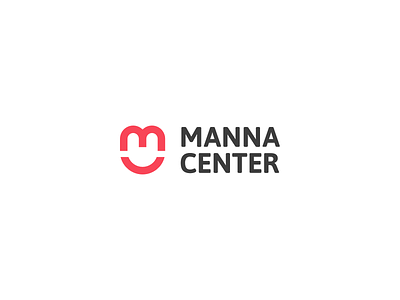 Manna Center Logo branding charity initial logo wordmark