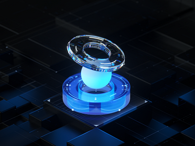 Magic Cylinder AI Logo 3D icon