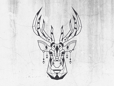 Elk Spirit elk illustration line art