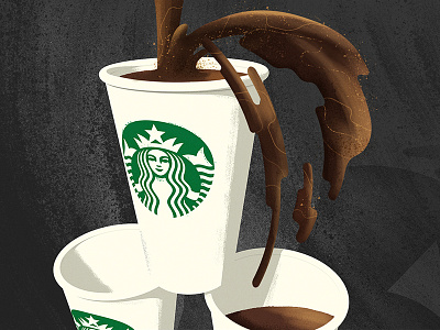 Styleframe Starbucks coffe design illustration starbucks styleframe tea texture