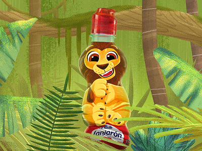 Lanjaron – Lion animal jungle kids lion palms trees water wild