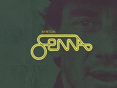 Ayrton Senna Racetrack Type texture type typography