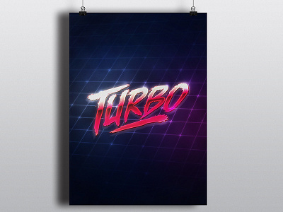80's Turbo Type Poster 80s poster retro type typohraphy