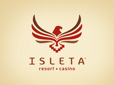 Isleta Resort & Casino Logo eagle illustrator logo vector
