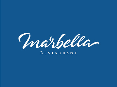 Marbella Restaurant / Logo Lettering brushlettering brushpen brushtype handlettering handmade lettering script type