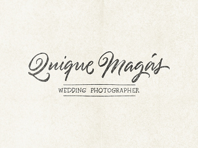 Quique Magás Wedding Photographer / Logo lettering brushlettering brushpen brushtype handlettering handmade lettering script type