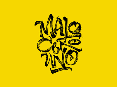 Malo Cero Uno Lettering brushlettering brushpen brushtype handlettering handmade lettering script type