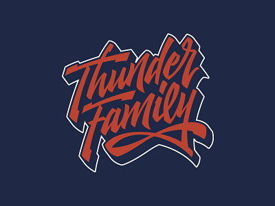 Thunder Family Lettering brushlettering chile concepcion handlettering lettering santiago type typography