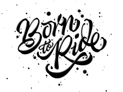 "Born to Ride" New Stickers brushlettering chile concepcion handlettering lettering type typography