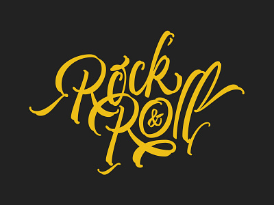 "Rock & Roll" New Stickers brushlettering chile concepcion handlettering lettering type typography