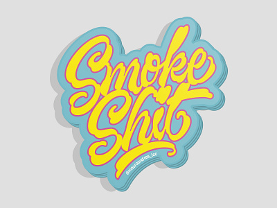 Stickers "Smoke Shit" brushlettering chile concepcion handlettering lettering type typography