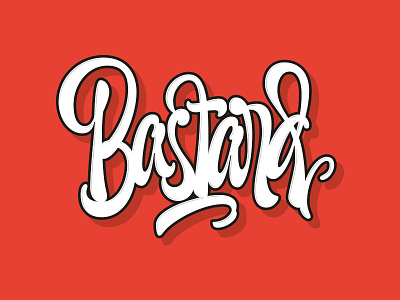 Stickers "Bastard" brushlettering chile concepcion handlettering lettering type typography