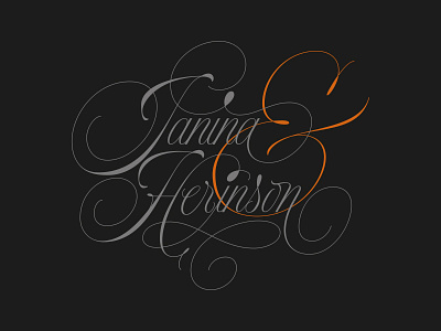 Janina & Herinson / Wedding Invitation Lettering