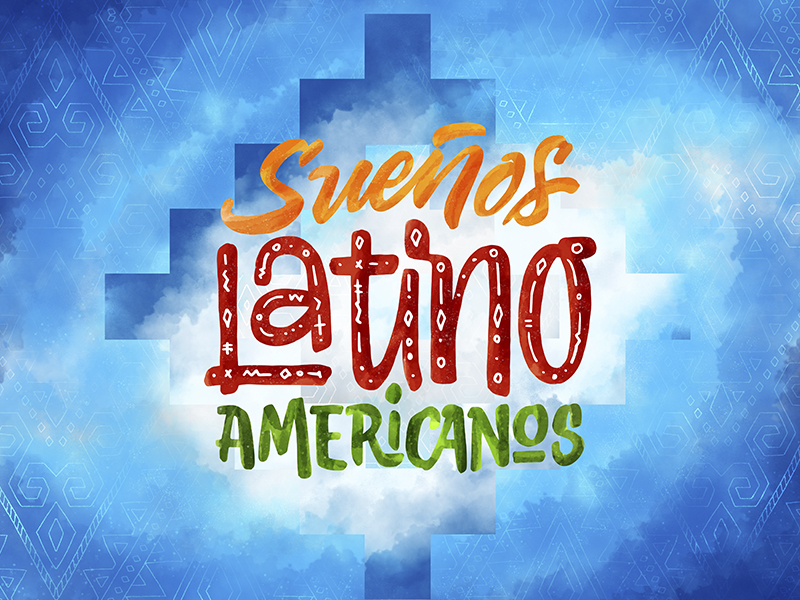 Sueños Latino Americanos / Logo Lettering brushlettering chile concepcion handlettering illustration lettering type typography