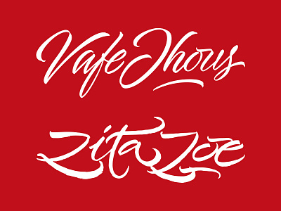 Vafe Jhous & Zita Zoe / Lettering Header