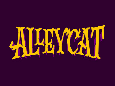 Alleycat Halloween Version | Oct. 2016 brush lettering brushpen chile concepcion design graphic design hand lettering illustration lettering logotype type typography