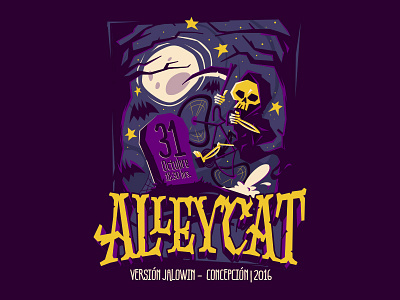 Alleycat Halloween Version | Oct. 2016 brush lettering brushpen chile concepcion design graphic design hand lettering lettering logo logotype type typography