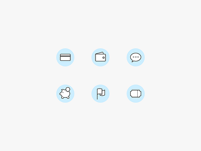 Icon Set bubble circle credit card flag icons photoshop pig stroke ticket vector vector only wallet