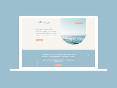 Creative Waves Studio branding conscious branding ocean ocean inspired playful designs ui design web design