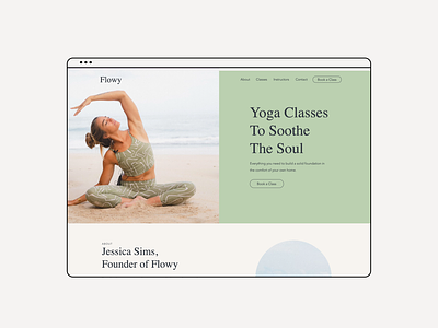 Flowy Yoga Studio • Website Template design uxui design website design wellness wellness design wellness website wellness website template wix template yoga yoga website yoga website template