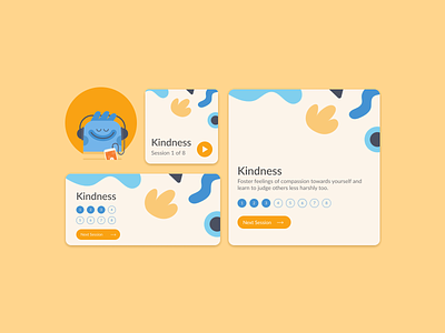 Headspace Widget • Redesign app colorful headspace minimal mobile design playful playful design ui design widget widget app widget design