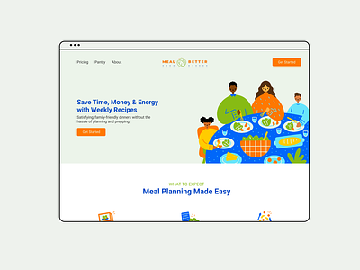 MealBetter • Website Redesign colorful design food graphic design minimal design playful design squarespace squarespace design ui design ux design web design